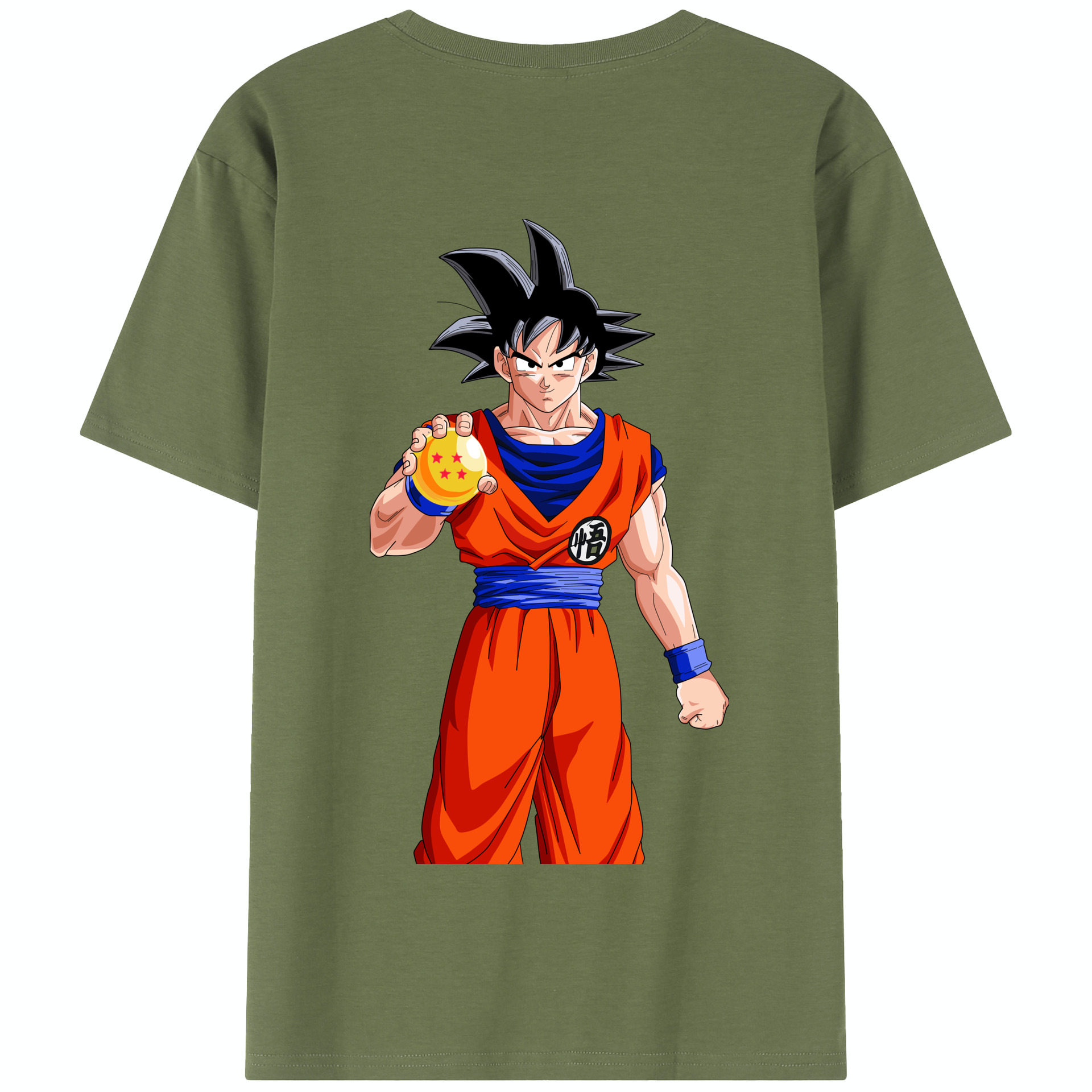 （画像用） ドラゴンボール 孫悟空（そん ごくう）Son Goku カカロット DRAGON BALL Kakarotto 綿100％半袖Tシャツ（背面プリント）